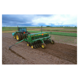 tractor tilling field