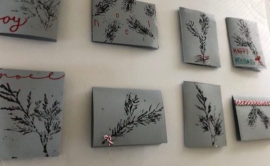 nature stamped cards