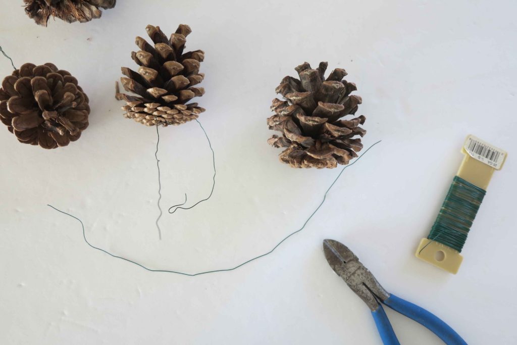 wired pinecones