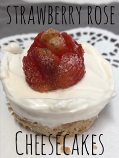 Strawberry rose cheesecake cupcakes