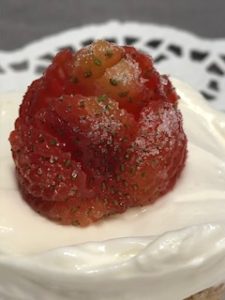 Strawberry rose cheesecake