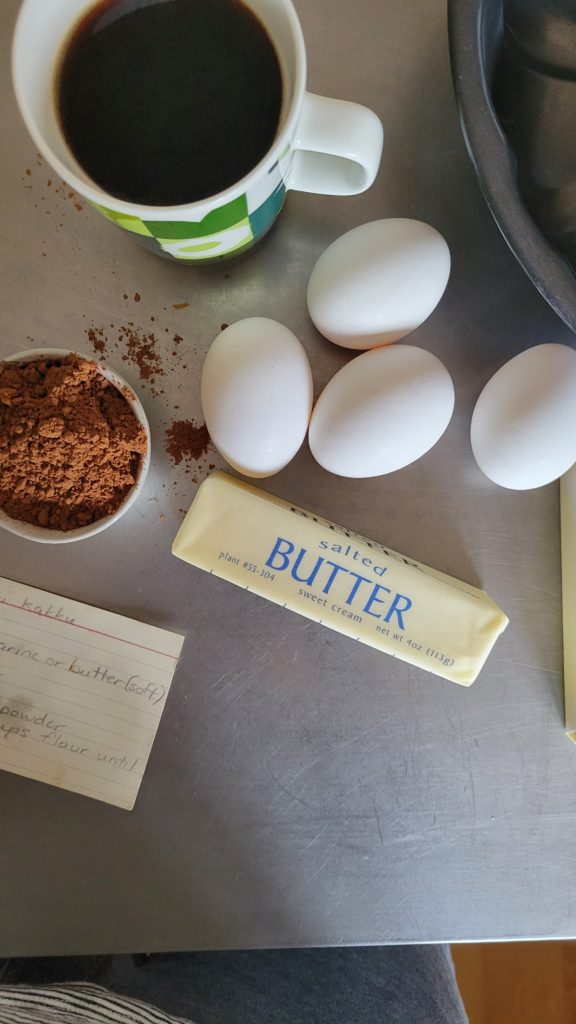 Ingredients for Finnish tiger cake.